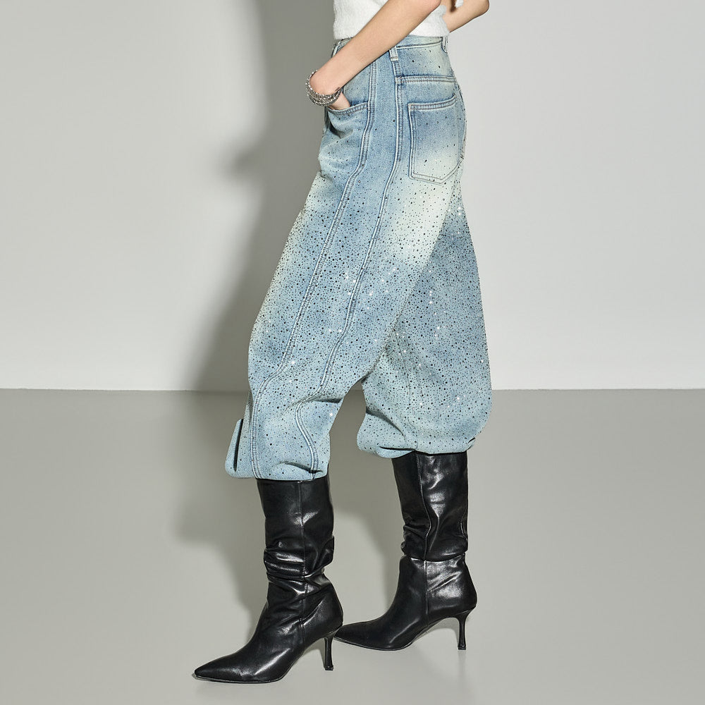 PJ621 Fleece Studded Jeans