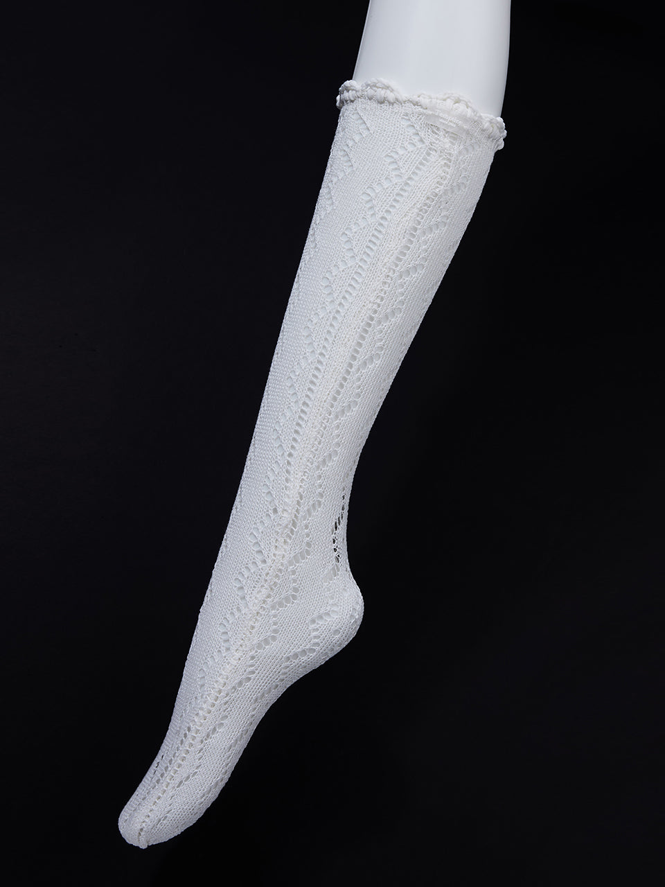 RE-333 レースニットニーソックス