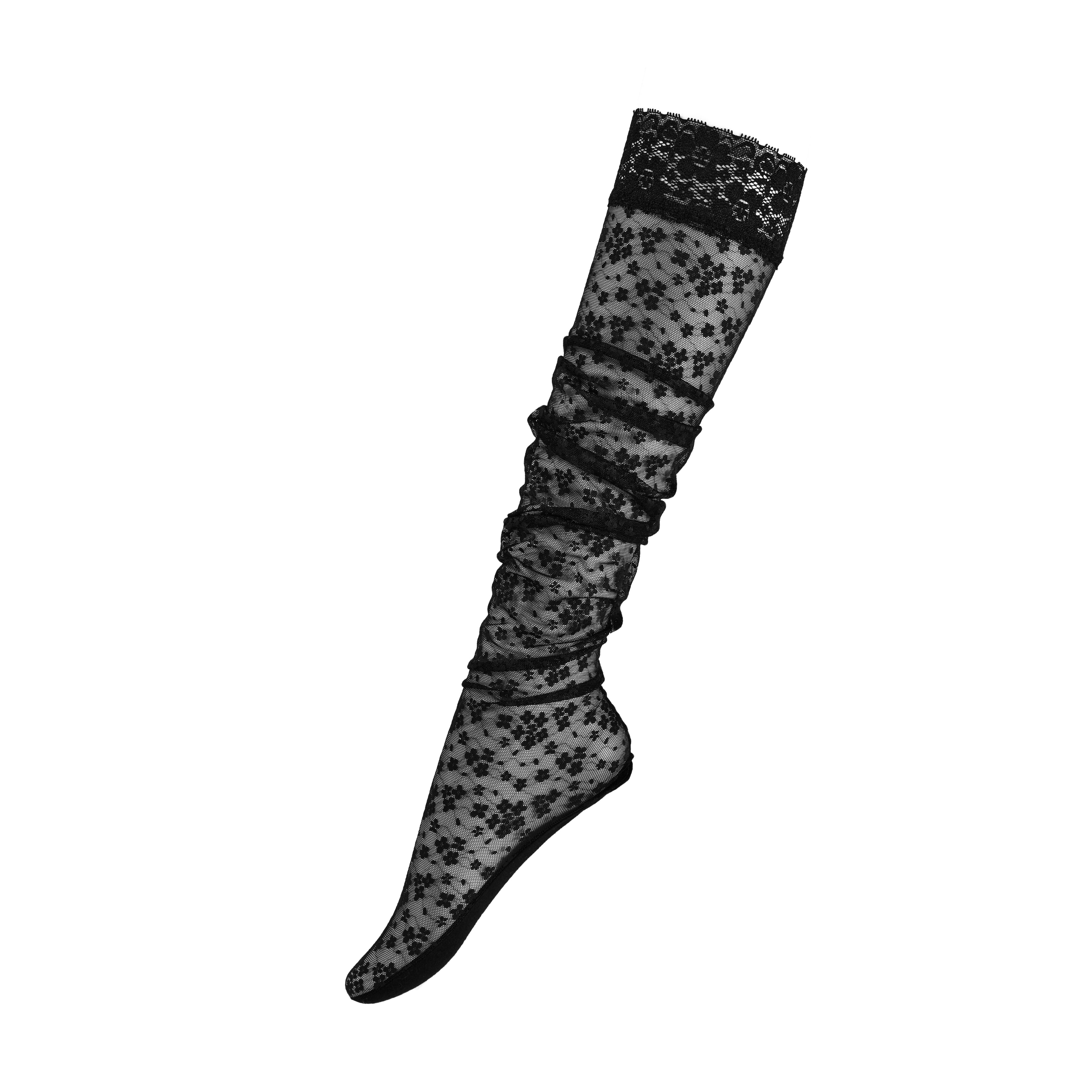 RE-334 Sheer Pattern Knee Socks