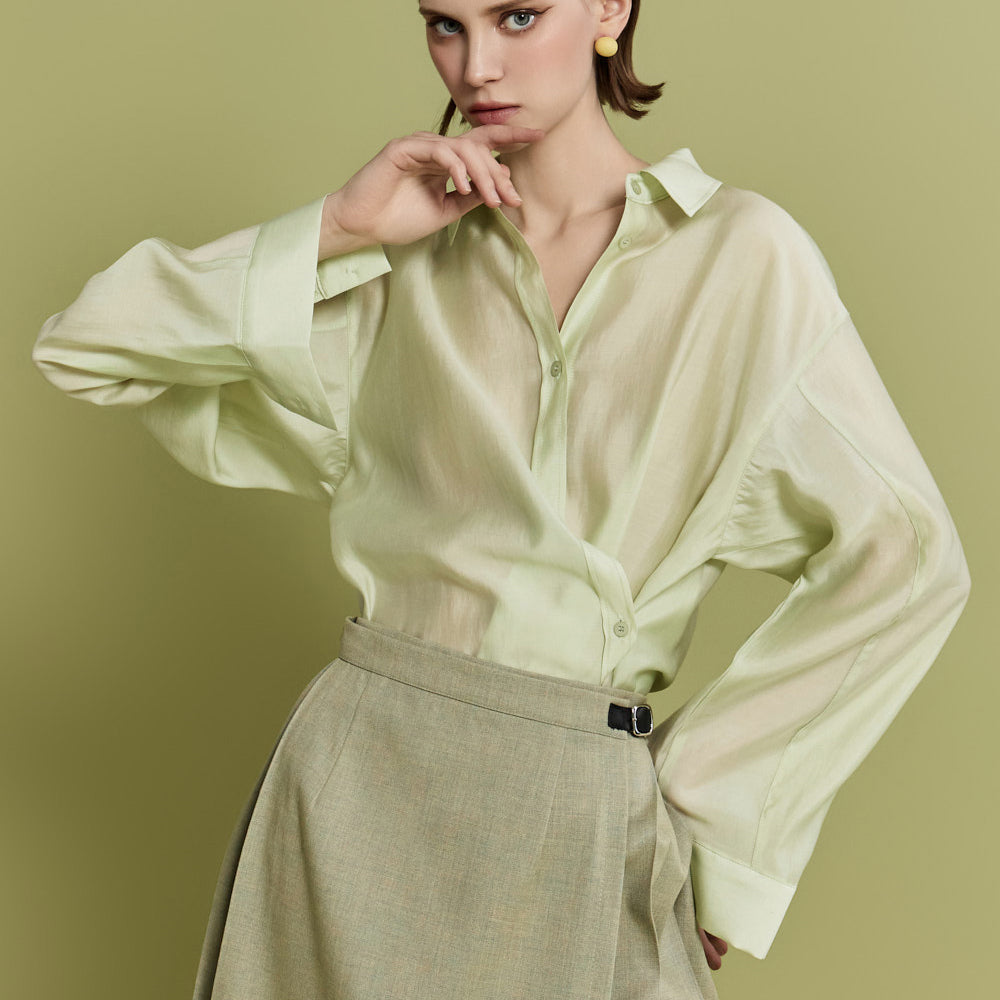 S596 オーガンザ マルチウェイシャツ