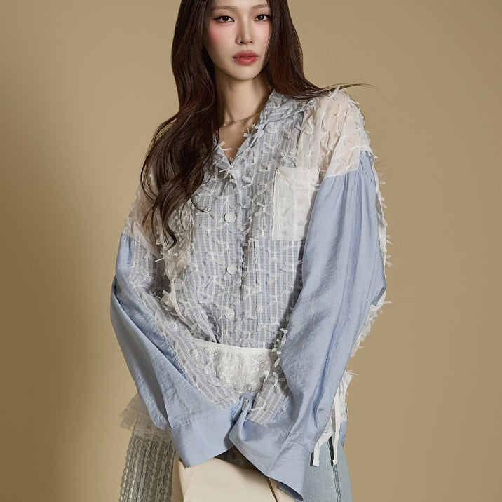 S718 蝴蝶结细节衬衫