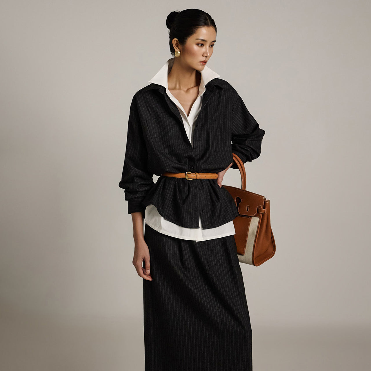 S721 多层肩带衬衫