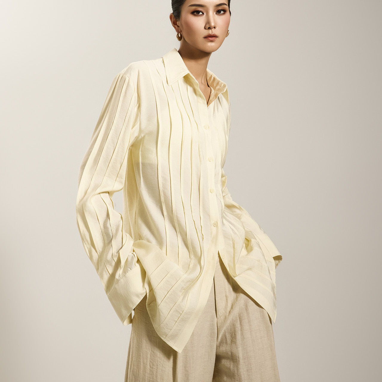 S727 ピンタックシャツ