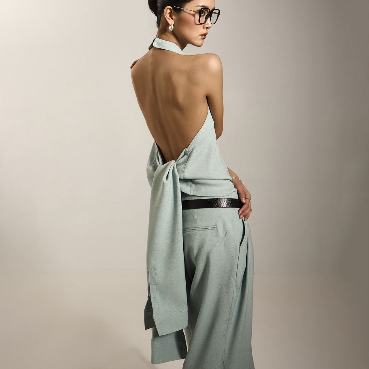 S728 ホルターネックシャツ