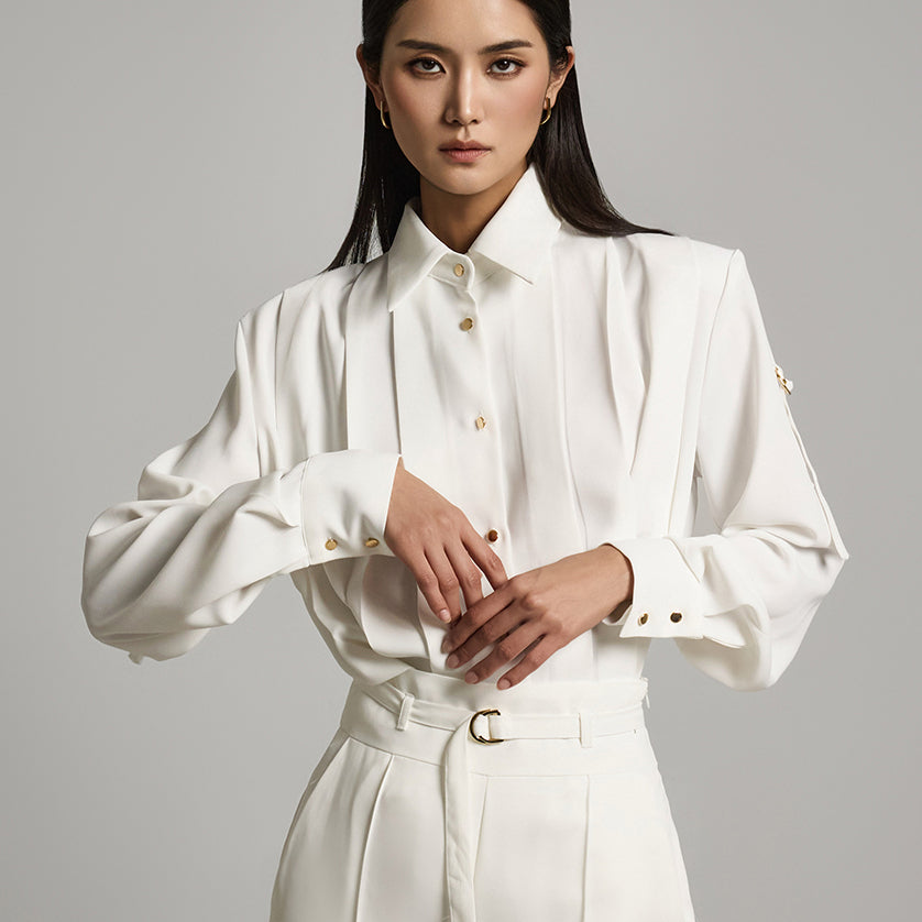 S739 ピンタックシャツ