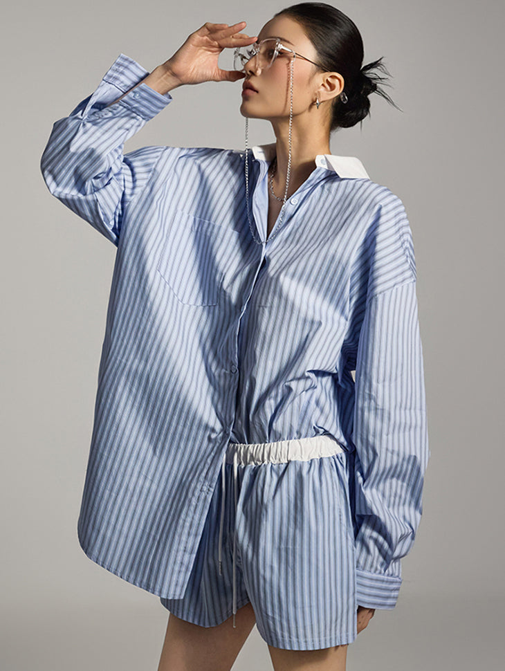 S757 ストライプシャツ