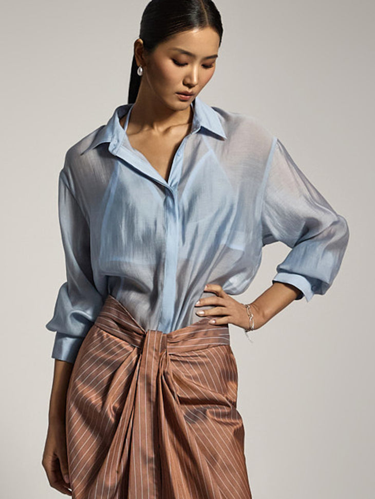 S759 ビスチェ付きシアーシャツ