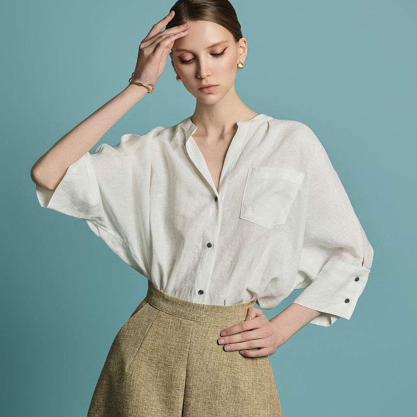 S761 リネンカフスシャツ