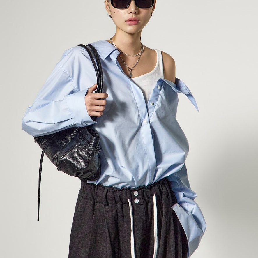 S863叠层无袖衬衫