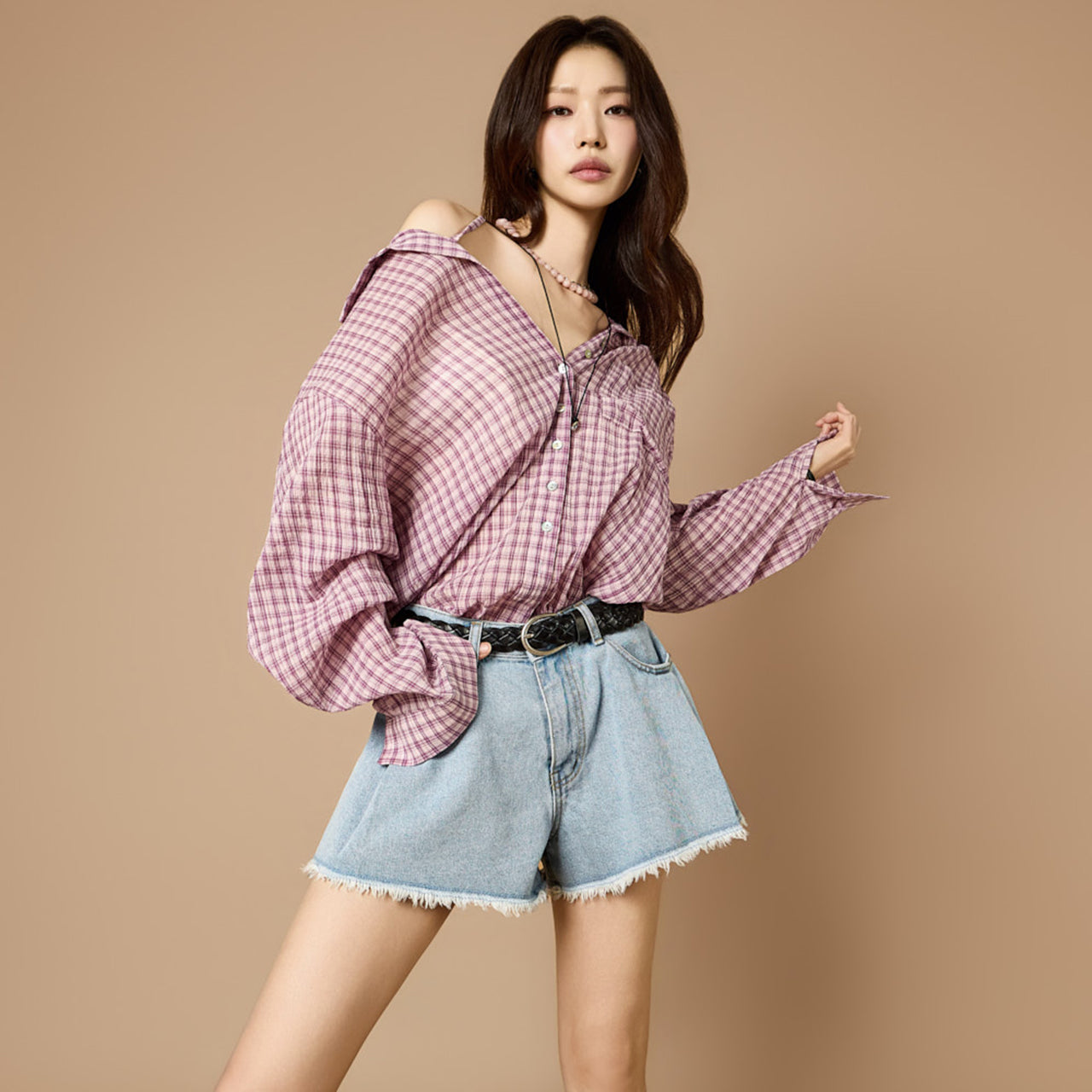 S885 Strap Check Shirts