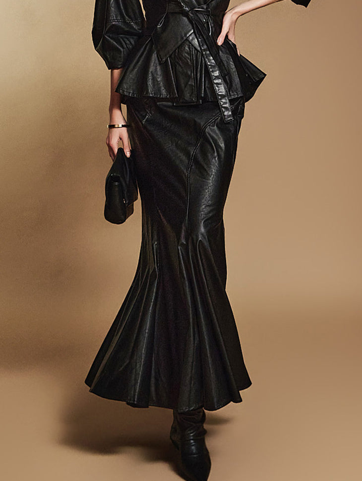 SK2801 レザーマーメイドスカート