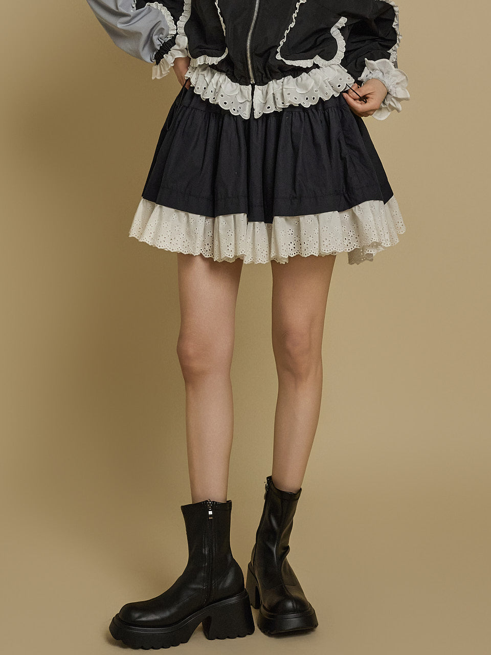 SK2928 Tiered Mini Skirt