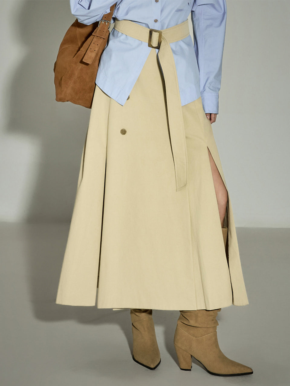 SK3053 Trench Skirt with Belt