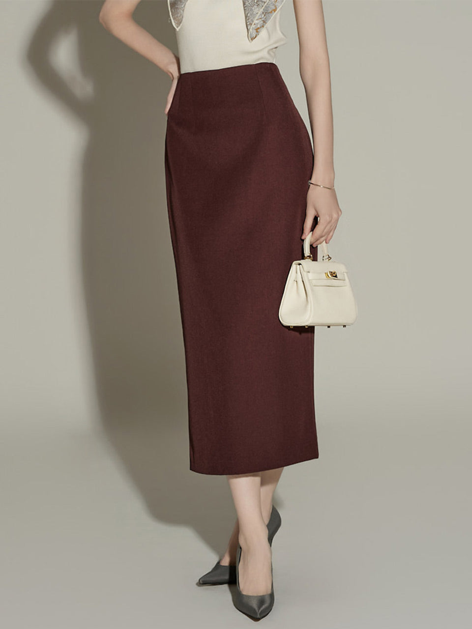 SK3065 Pintuck Long Skirt