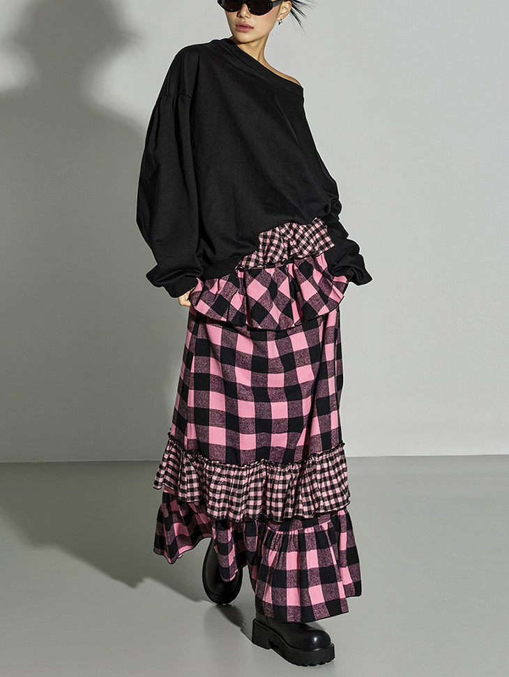 SK3093 Check Skirt