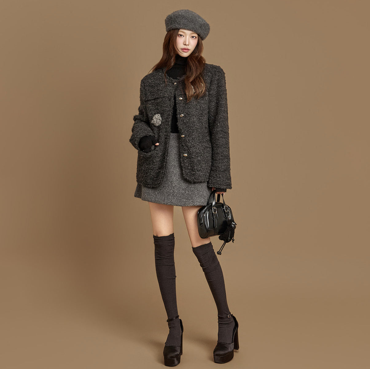 SK3118 Wool Mini Skirt