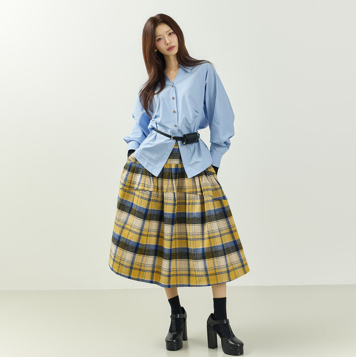 SK3144 Check Skirt