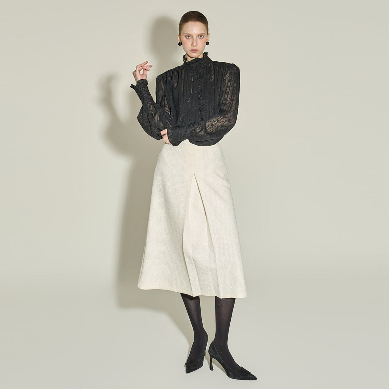 SK3146 Flared Wool Skirt