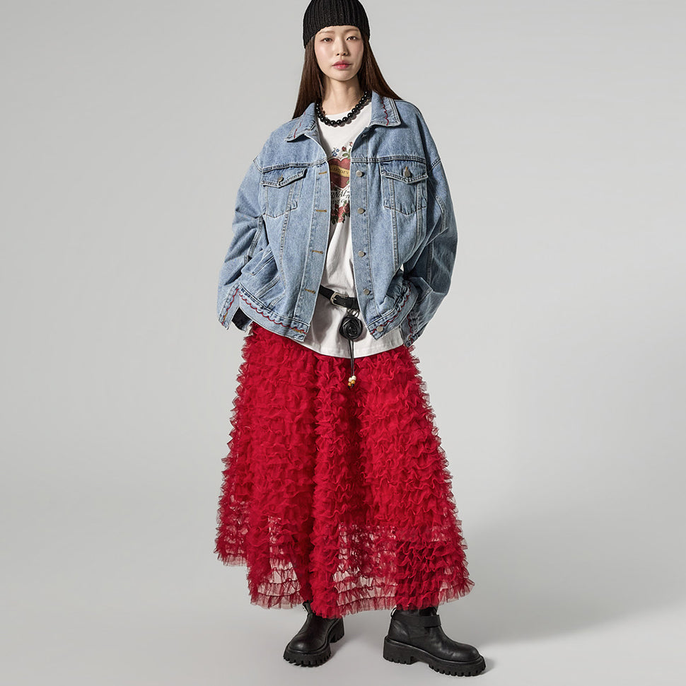 SK3166 Frill Tiered Skirt