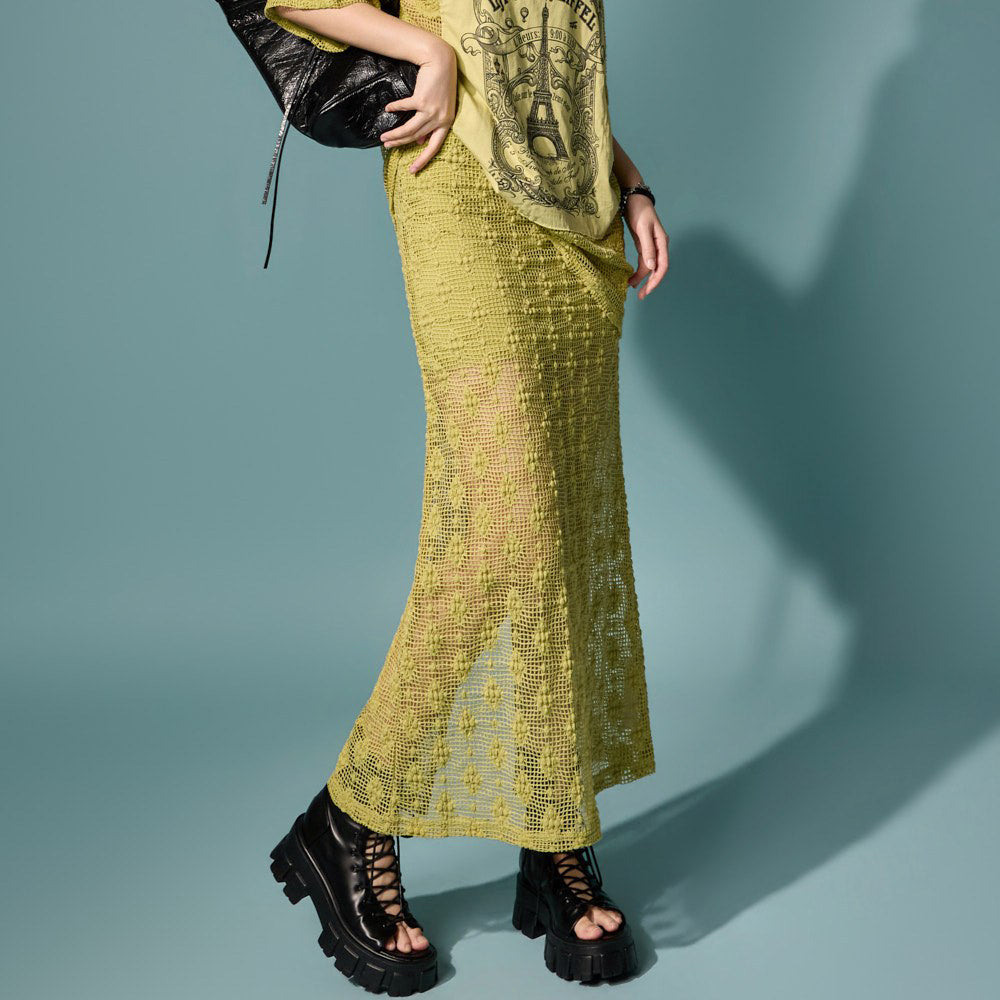 SK3245 Lace Mesh Skirt