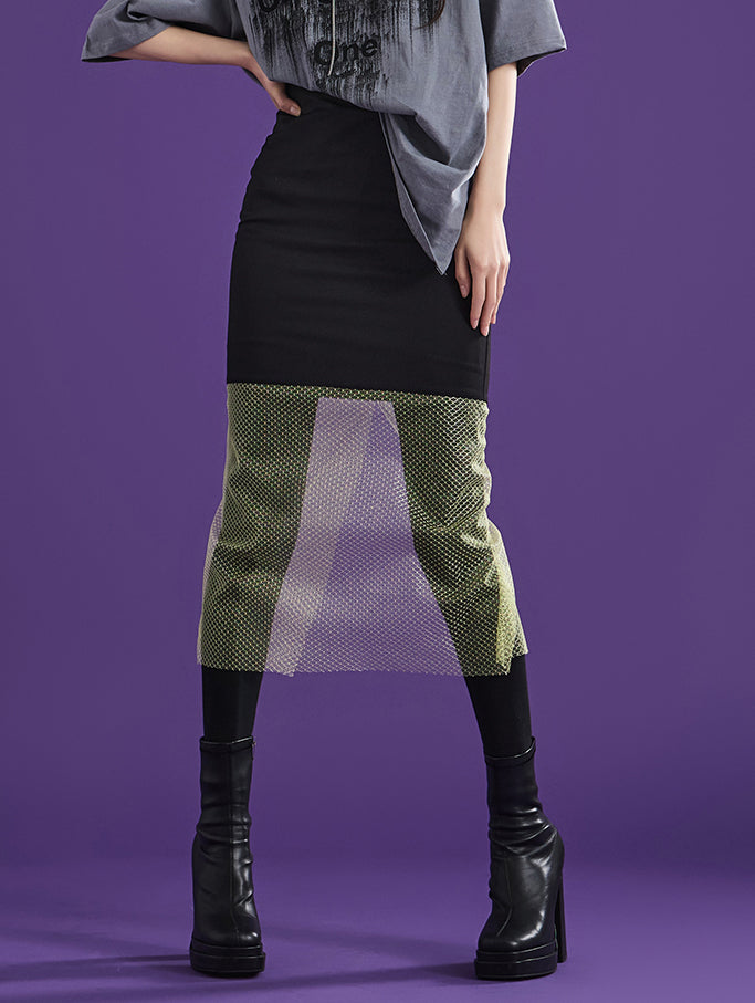 SK9182 蕾丝透视裙