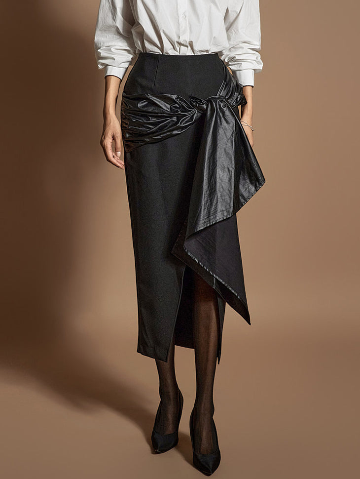 SK9278 Glossy Knot Skirt