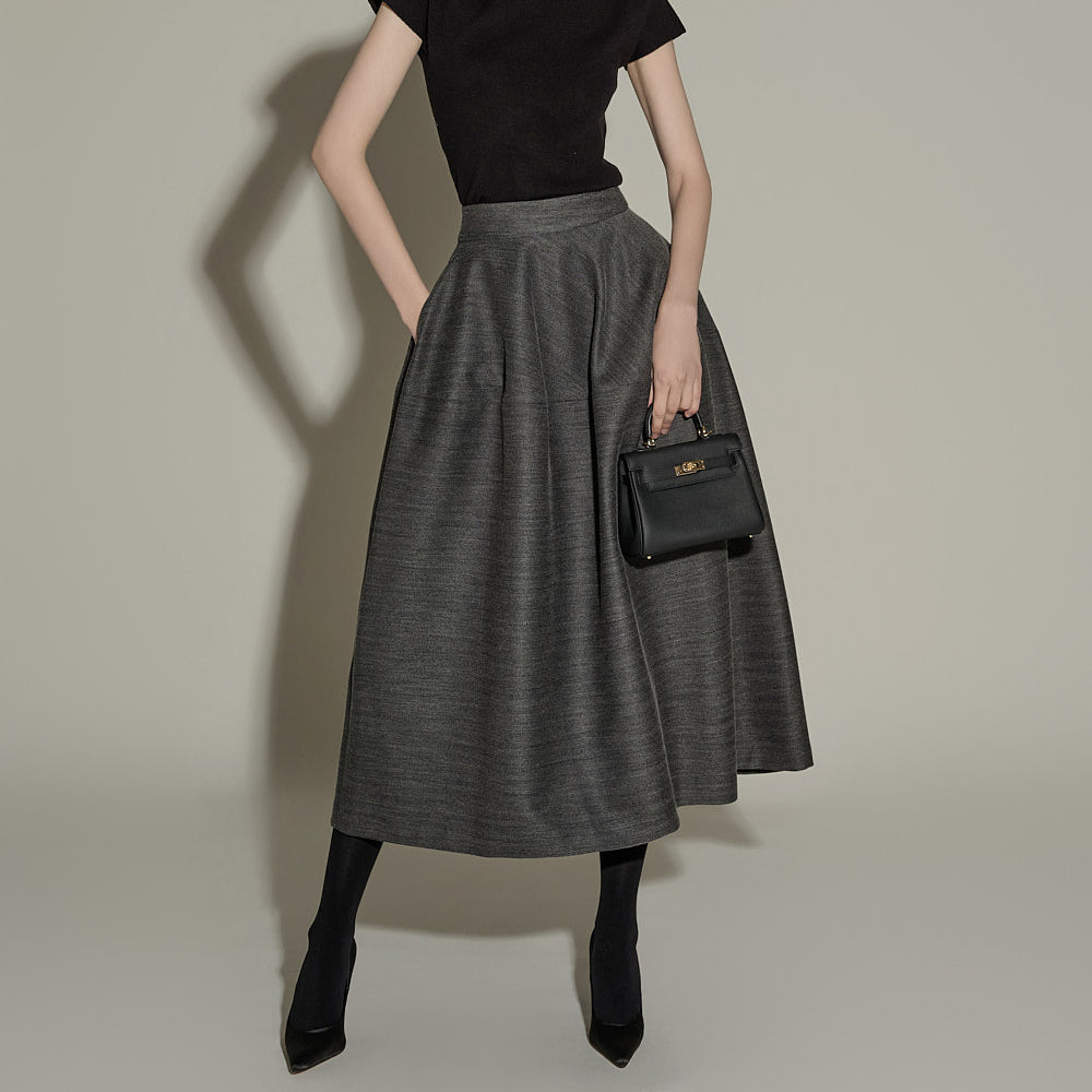 SK9286 Herringbone Flare Skirt