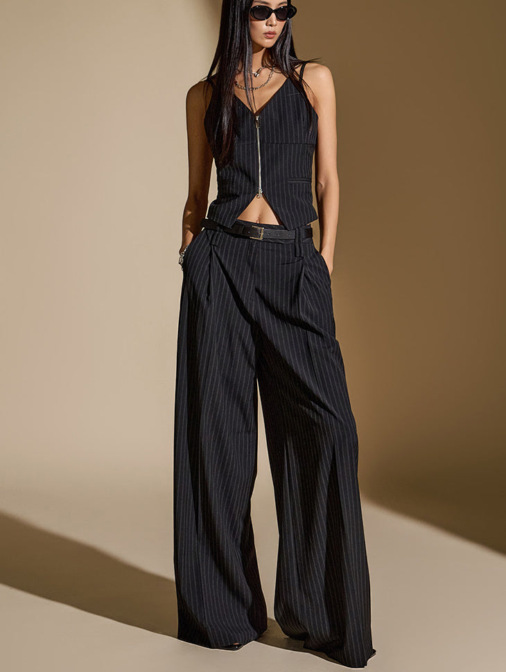 TP1922 条纹背心和休闲裤套装