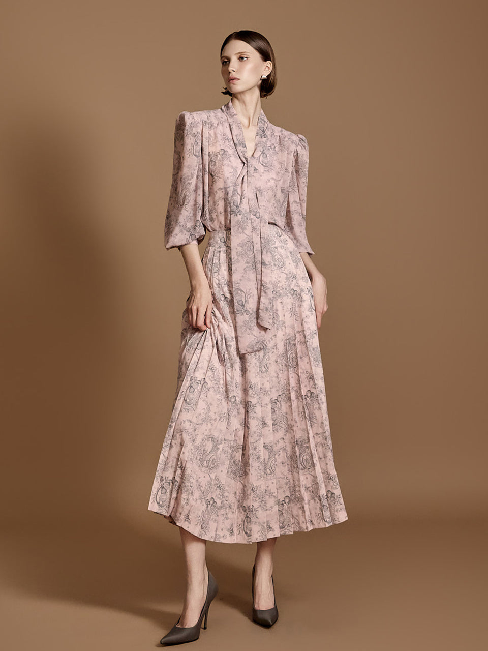 TP1951 Pattern Blouse and Skirt Set