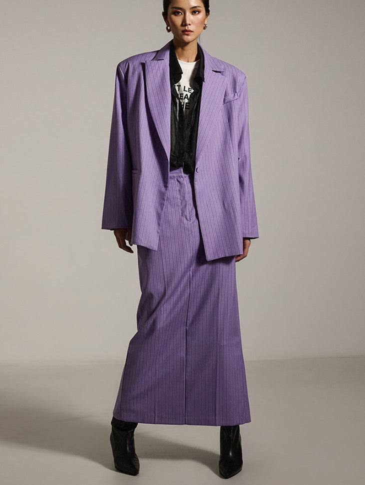 TP2048 ストライプジャケット&スカートセット