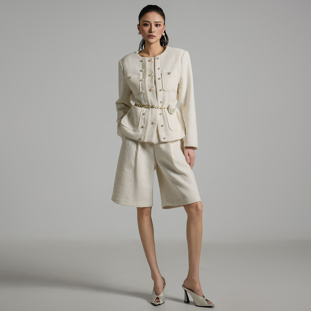 TP2071 ツイードジャケット&パンツセット