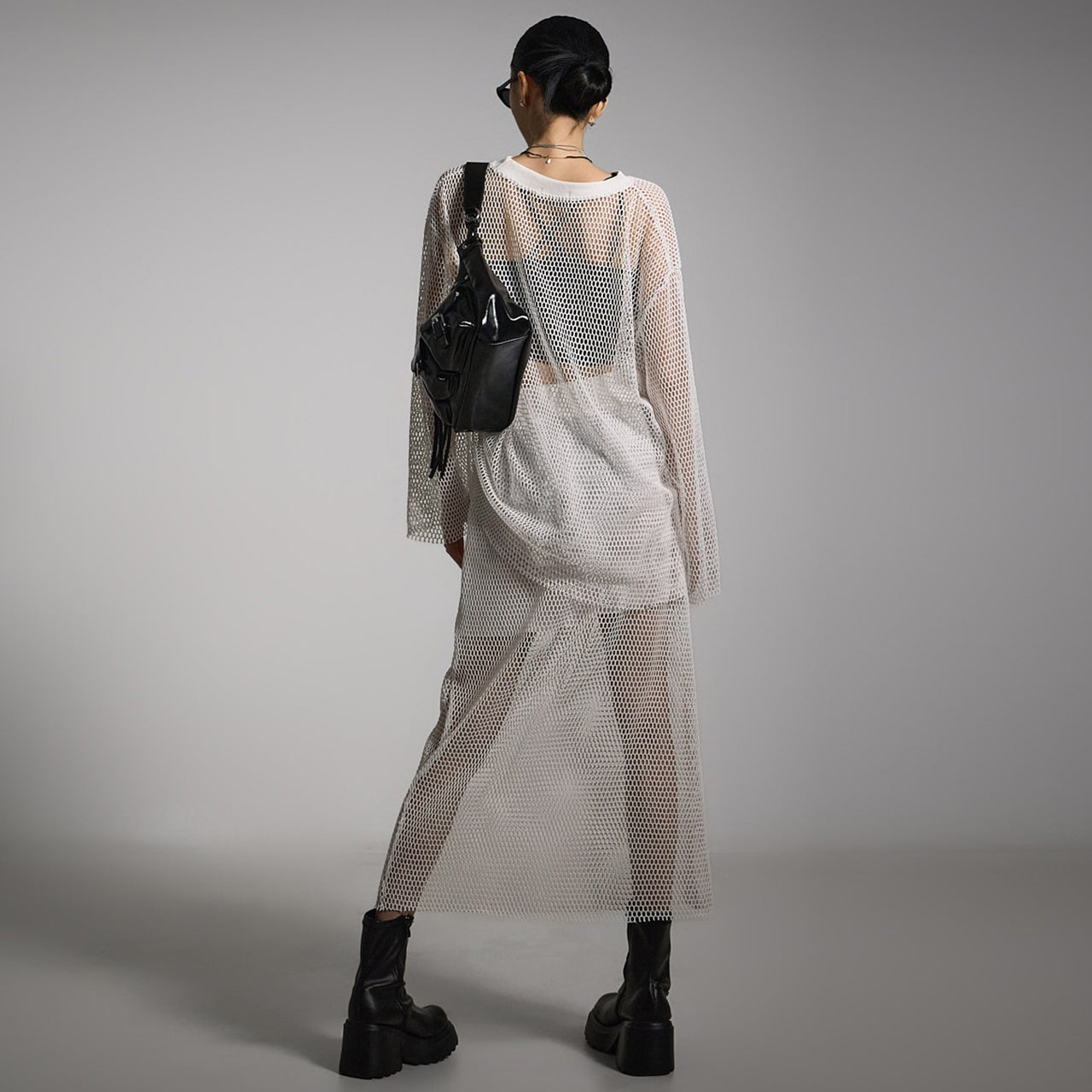 TP2086 网眼上衣和裙子套装