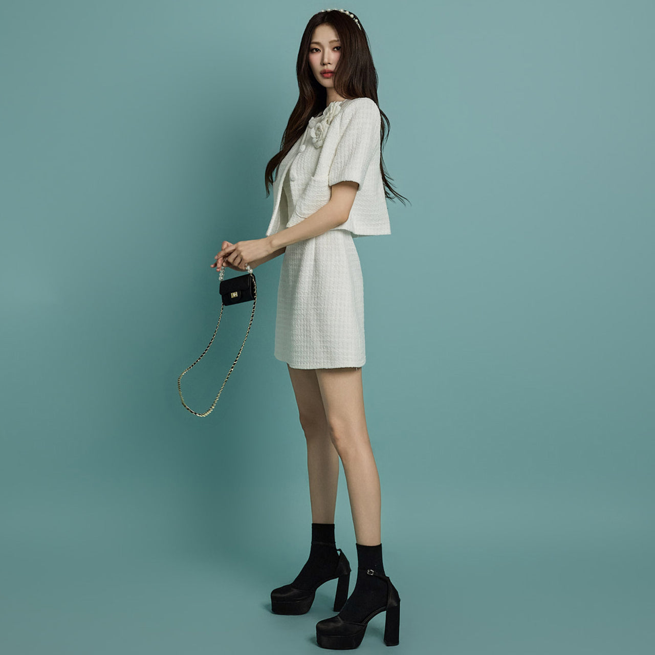 TP2092 ツイードジャケット&ドレスセット