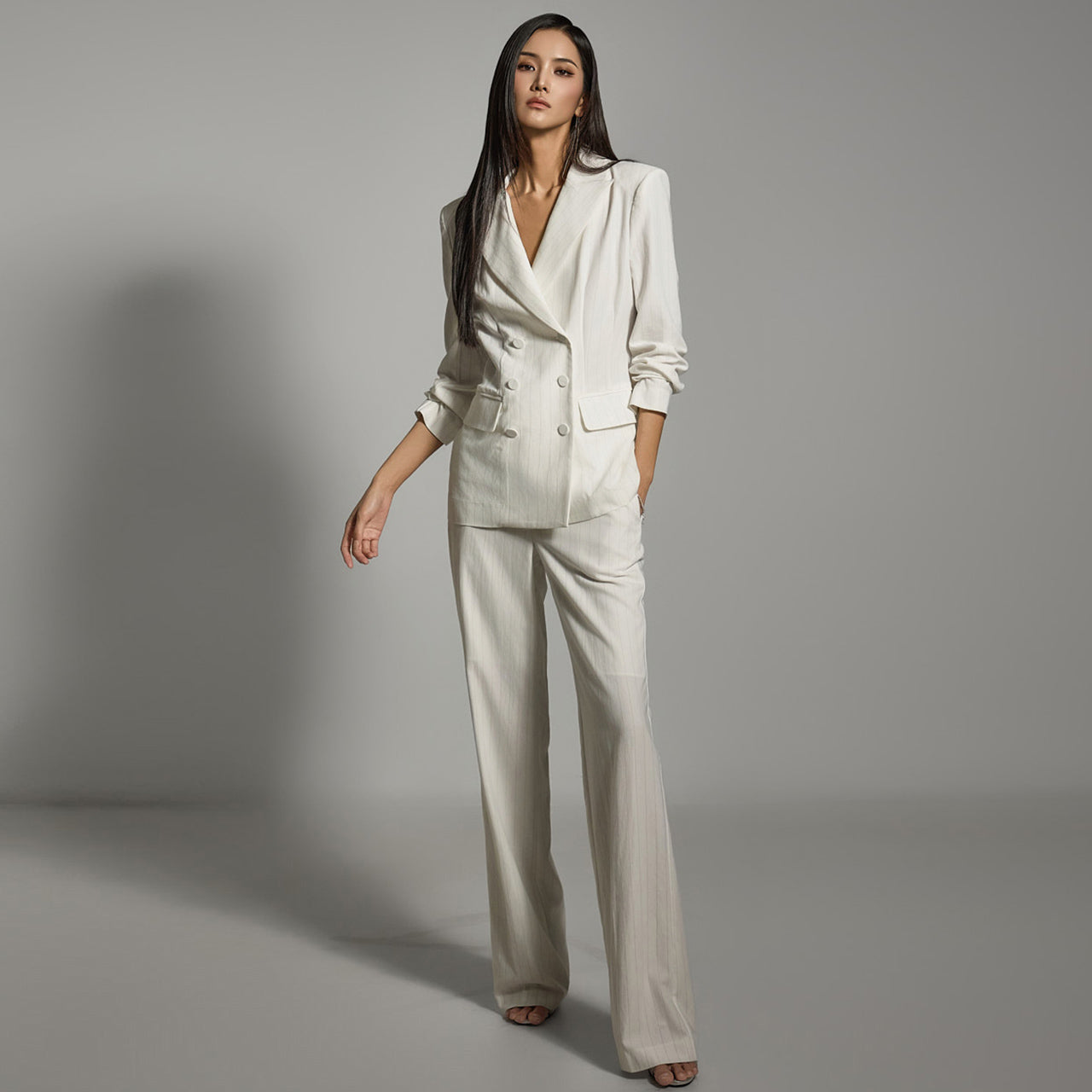 TP2109 条纹西装套装