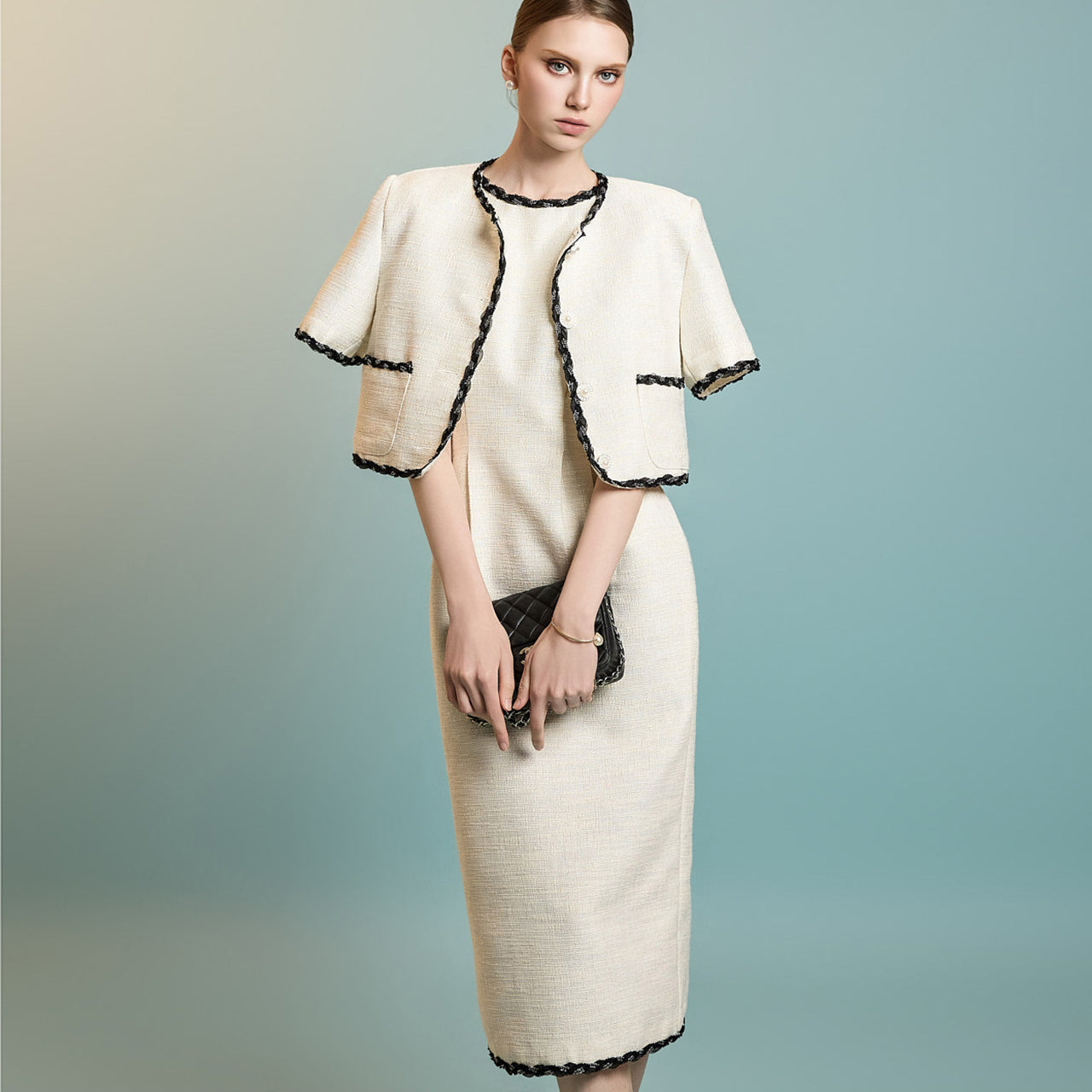 TP2164 ツイードジャケット&ドレスセット