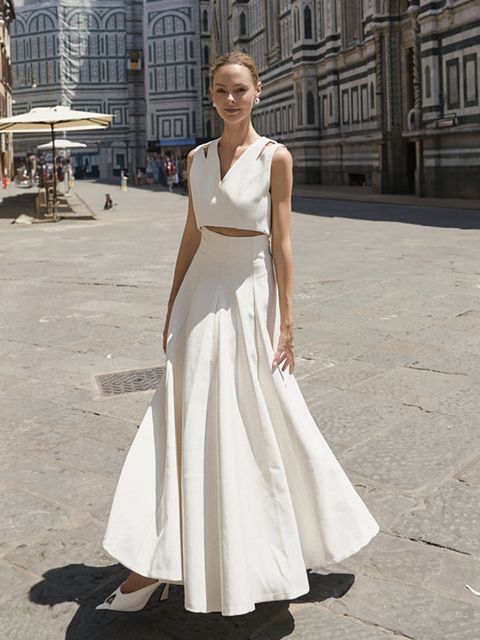 TP9153 リネントップス&スカートセット