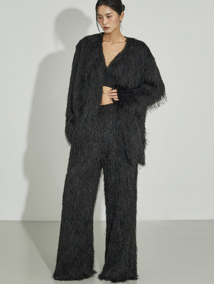 TP9191 Jacket Sleeveless Top Pants Set