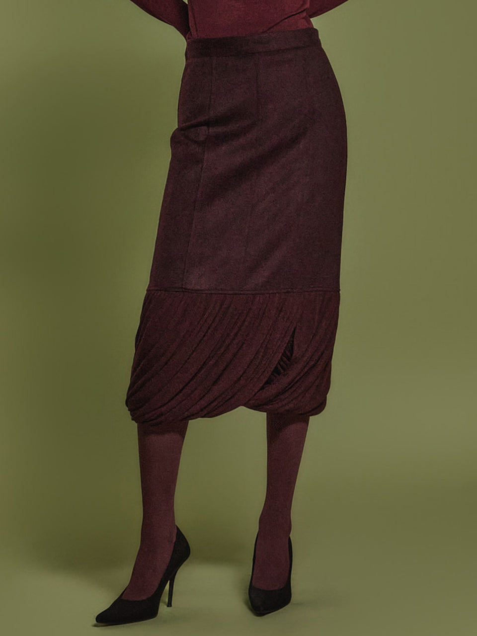 SK2841 シワウールスカート