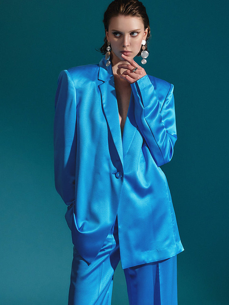 MBDJ022 缎面两扣单夹克