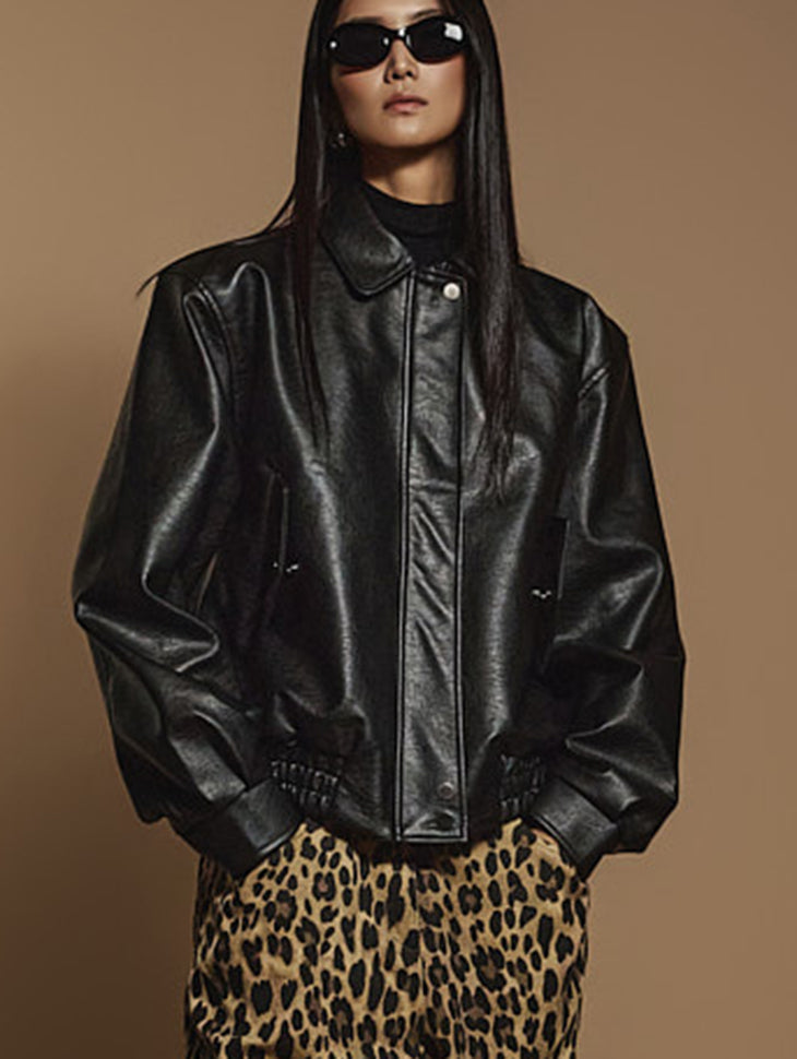 J2385 ヴィンテージレザーブルゾン