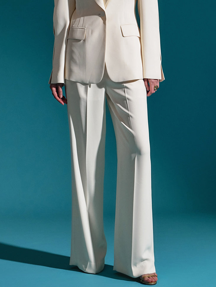 MBDP011 细褶宽幅可弯曲长休闲裤