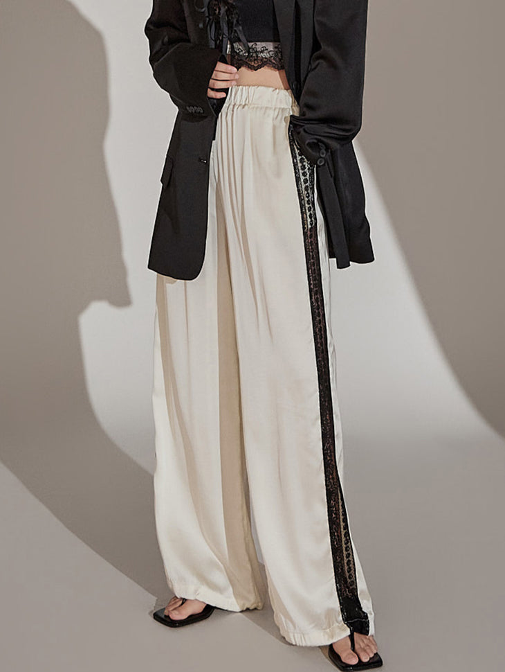 P3126 Satin Lace Pants