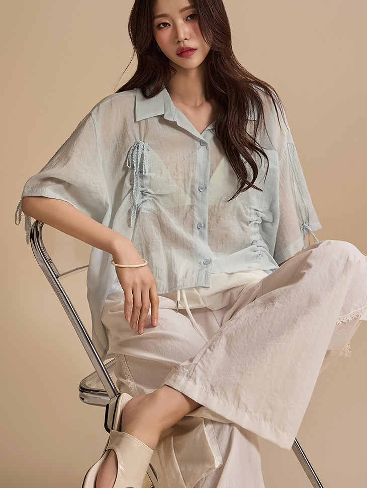 S638 リボンシャツ