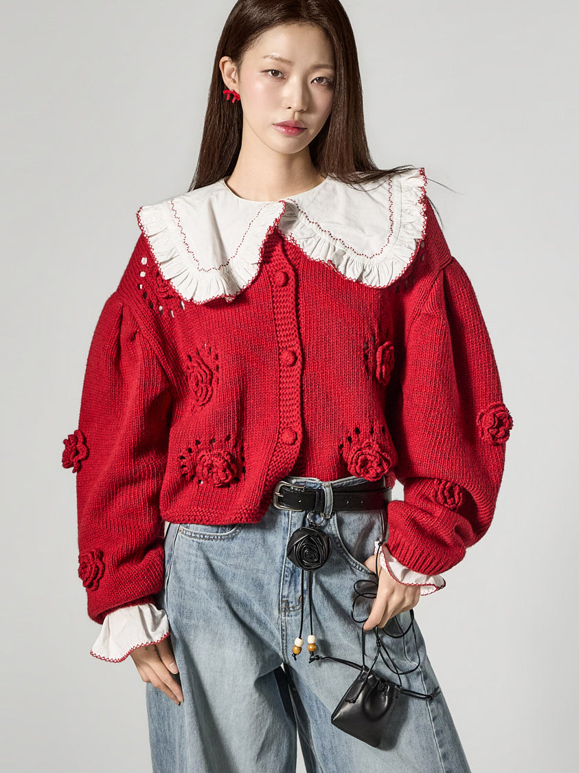 J3126 Crochet Handmade Cardigan