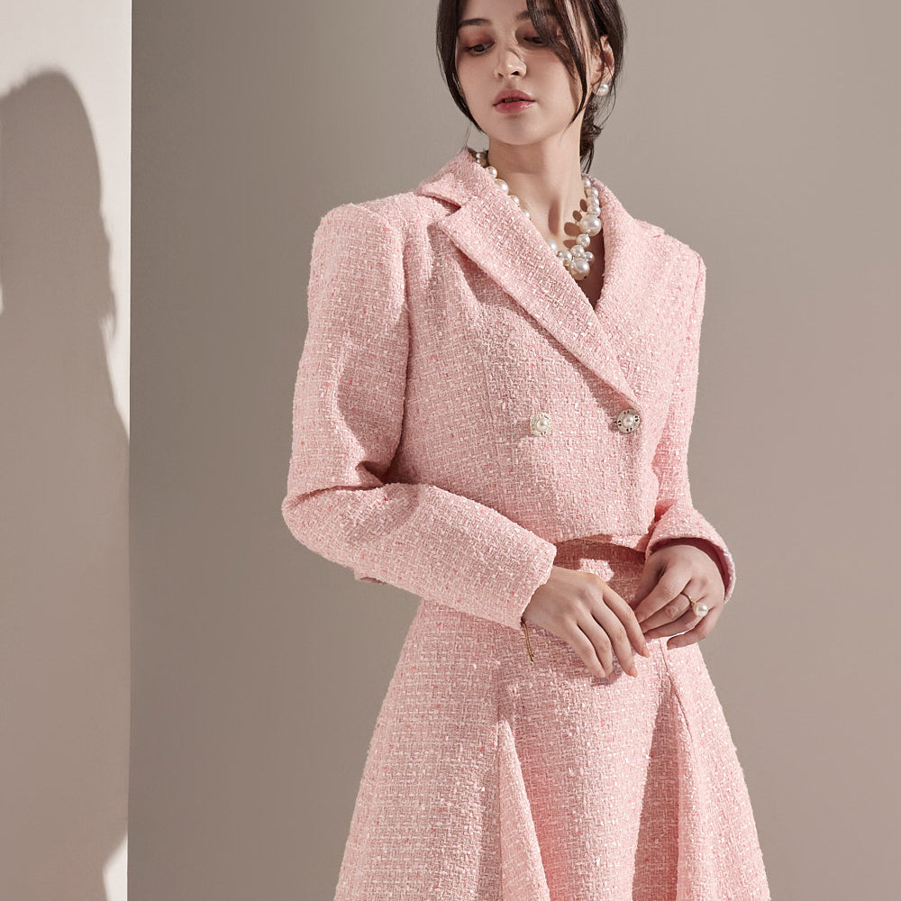 J2209 花呢短款双层夹克