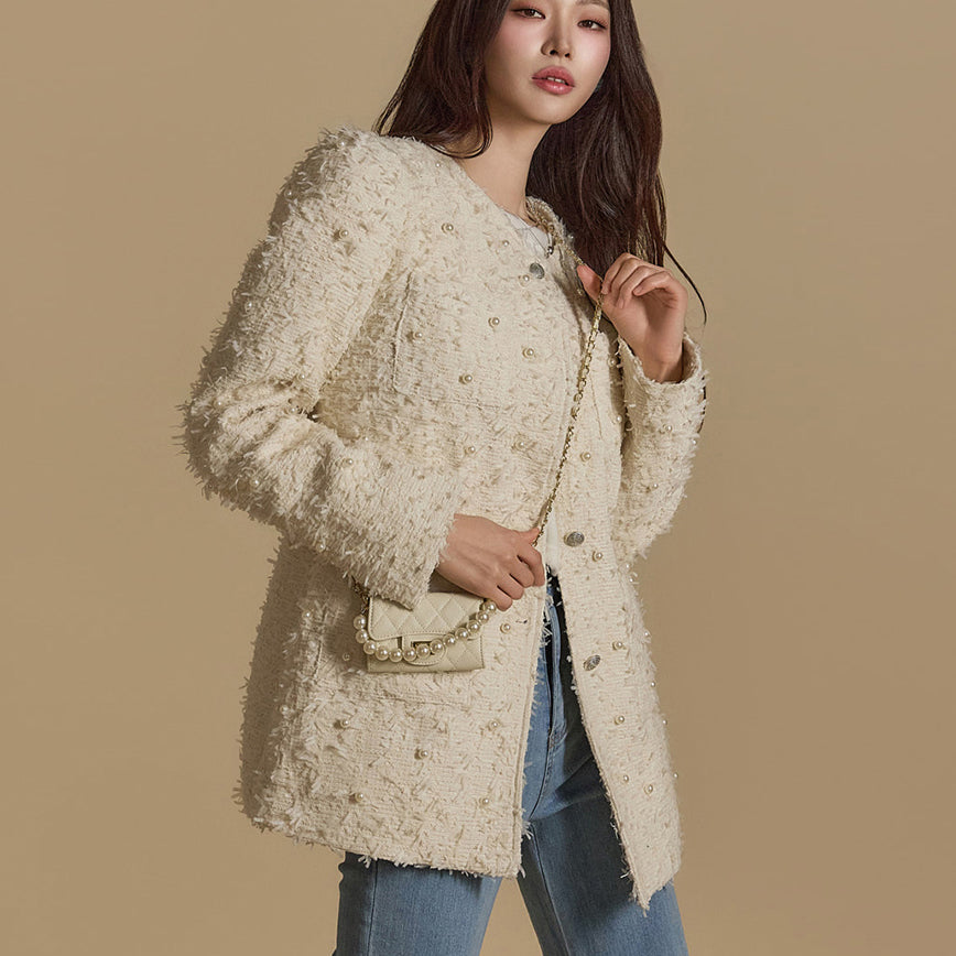 J2580 Pearl Tweed Jacket