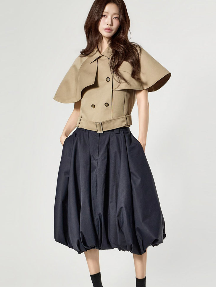 J3189 斗篷风衣夹克