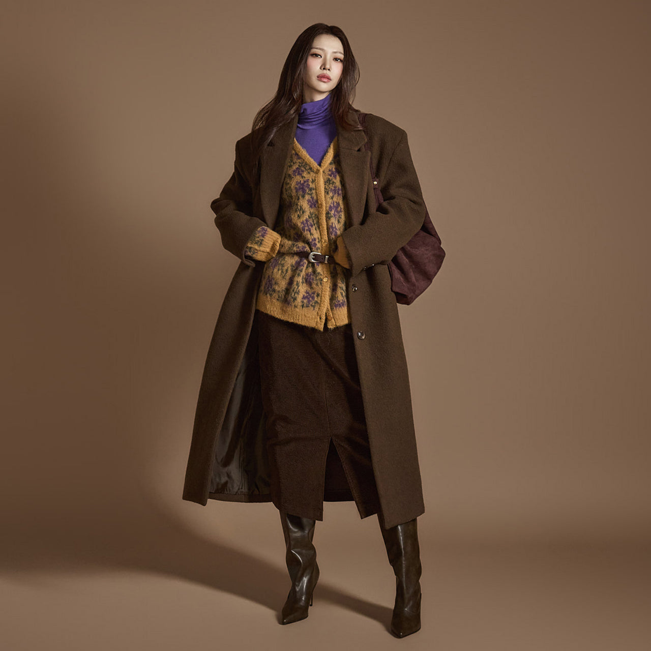 J2481 Bouclé wool coat