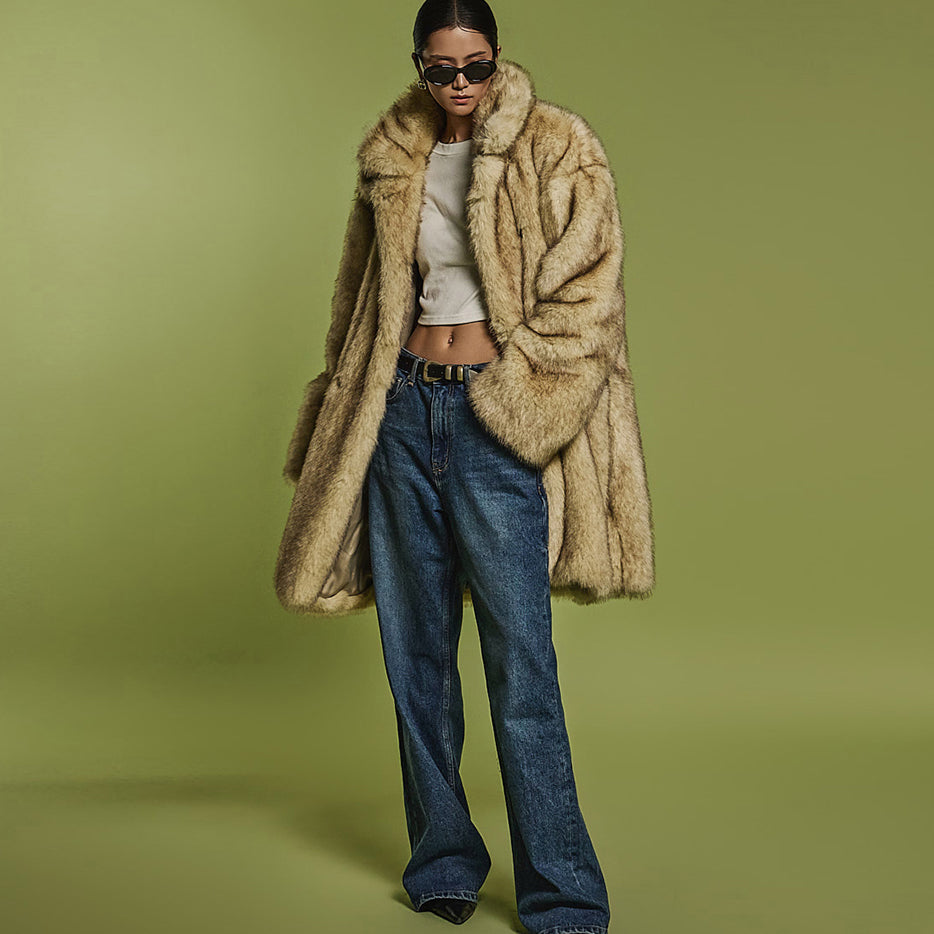 J2491 Fake fur coat