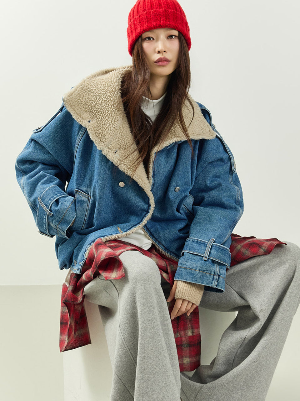 J3025 Boucle Denim Jacket